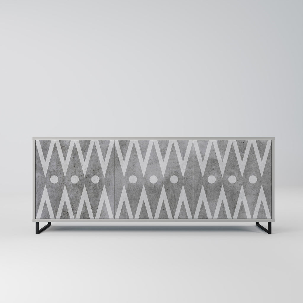 Buffet 3 portes SHARP EDGES finition grise