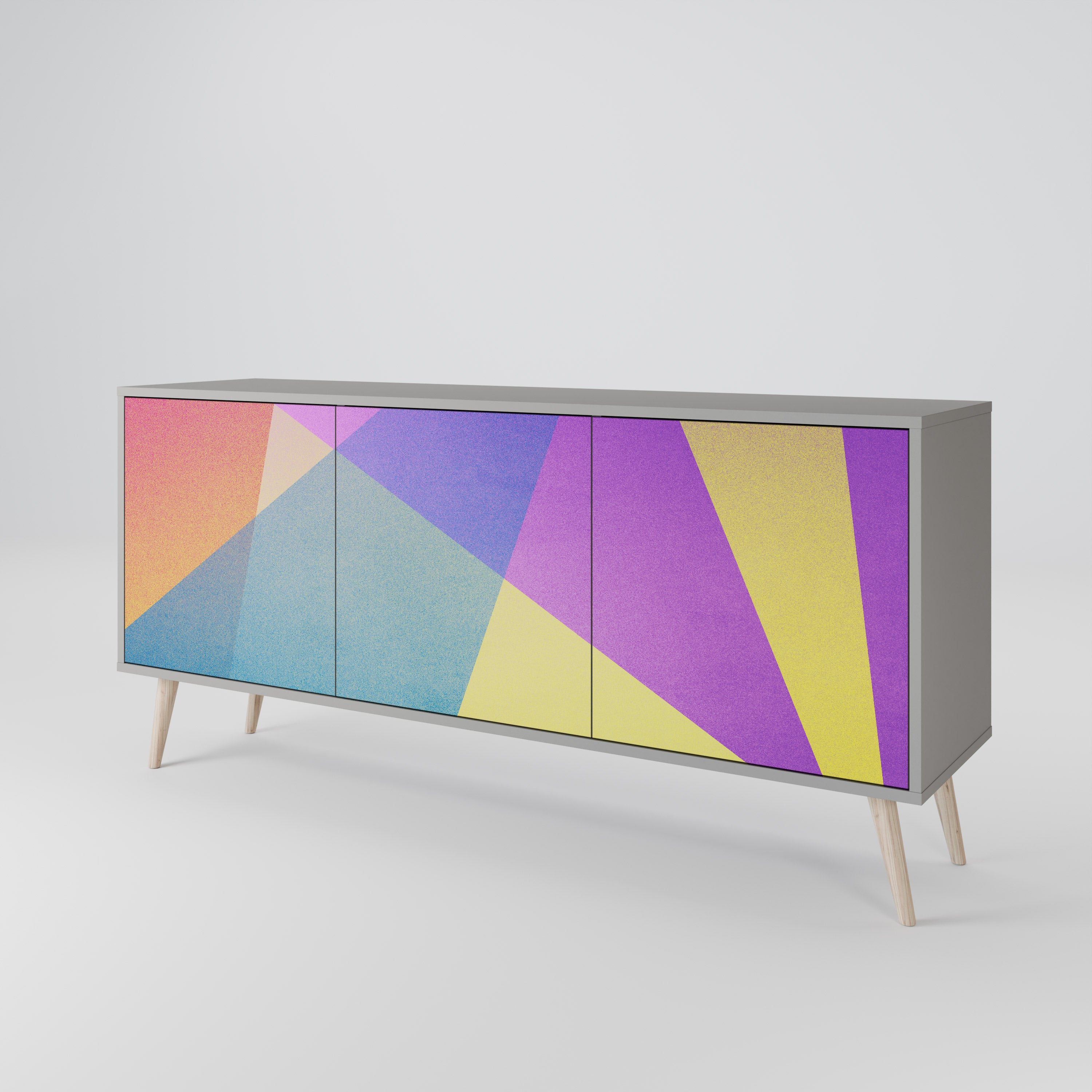 BRIGHT GEOMETRY 3-Door Sideboard