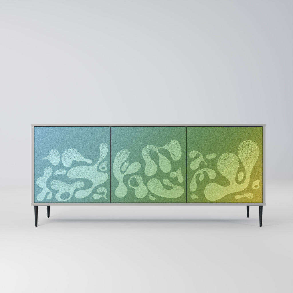 Buffet 3 portes IRREGULAR BLUE finition grise