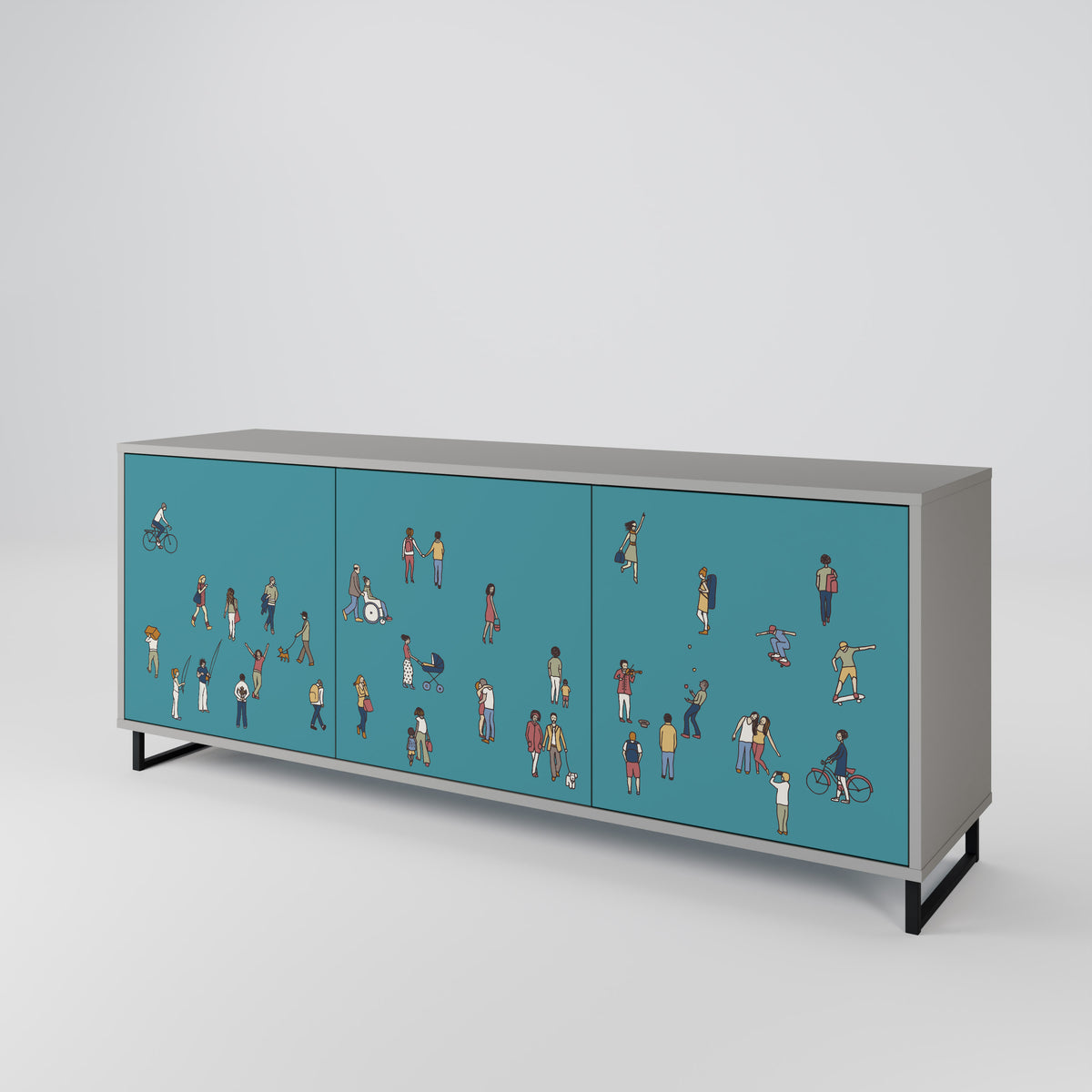 COLLECTIVE STREAM 3-Door Sideboard
