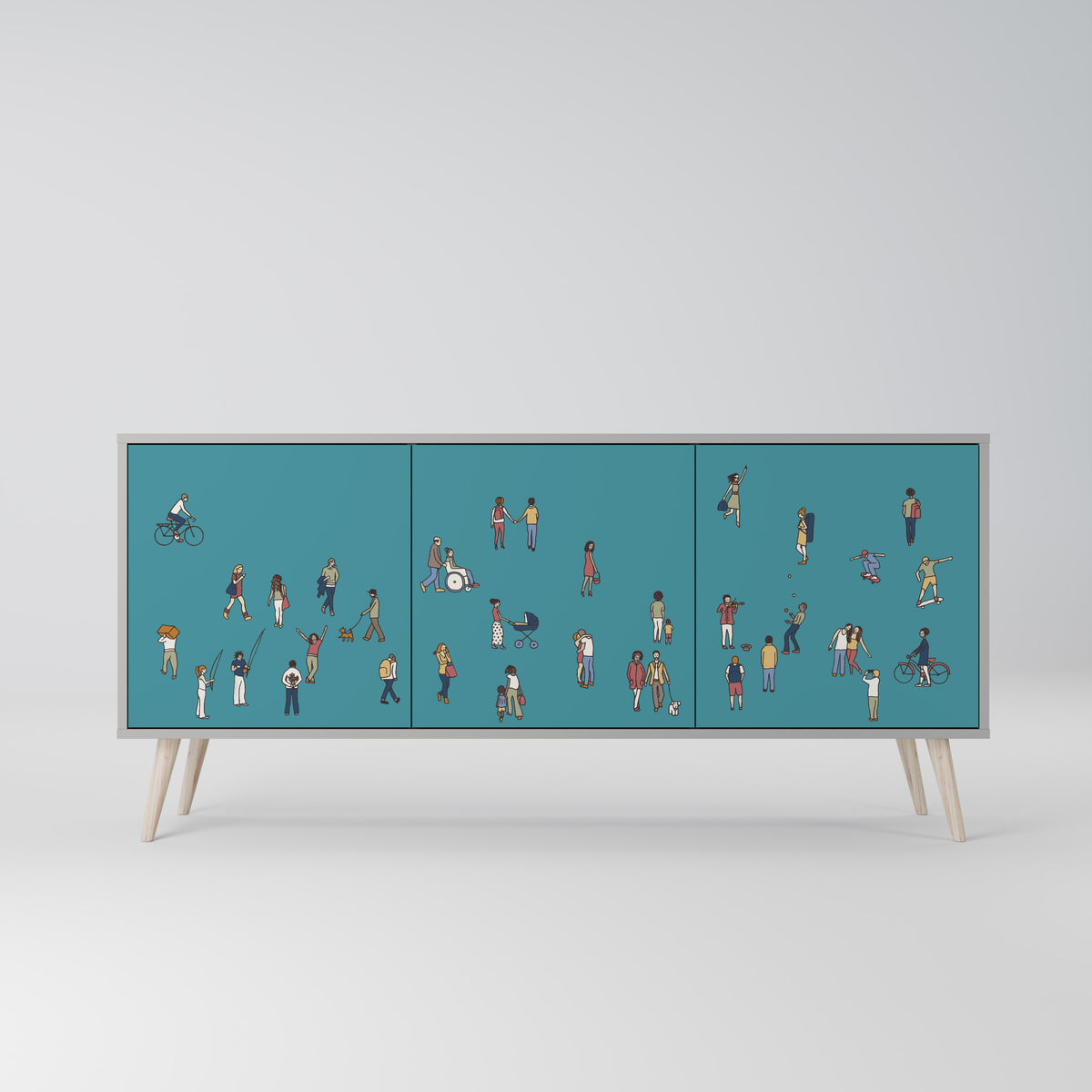 COLLECTIVE STREAM 3-Door Sideboard