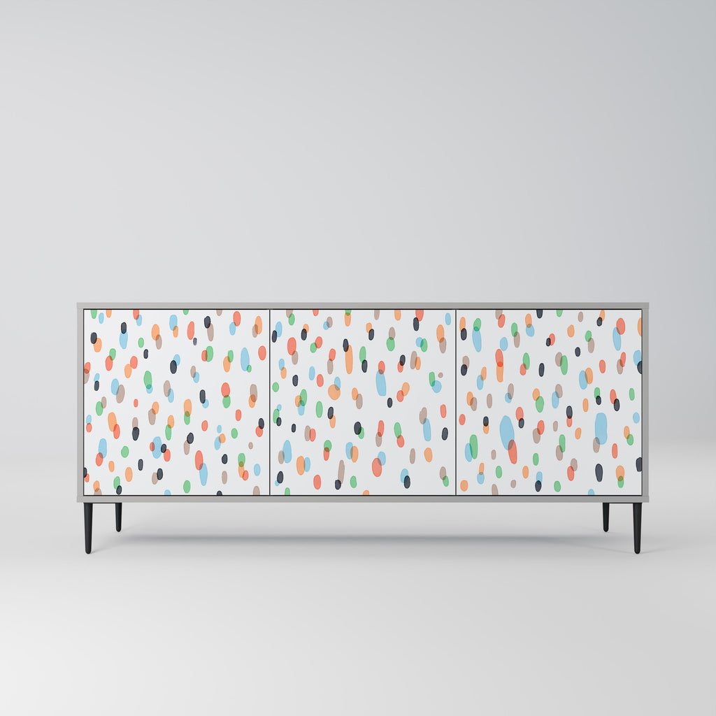 Buffet 3 portes ENERGETIC SPOTS finition grise