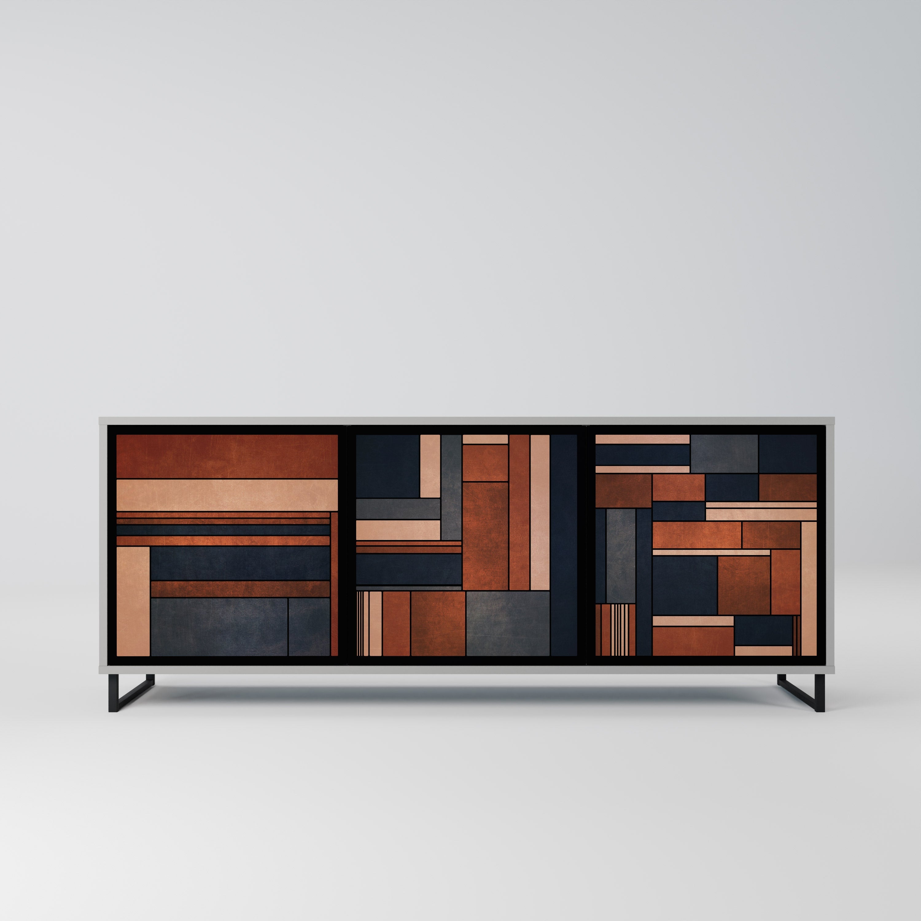 Buffet 3 portes INTREPID FORMATION en finition grise