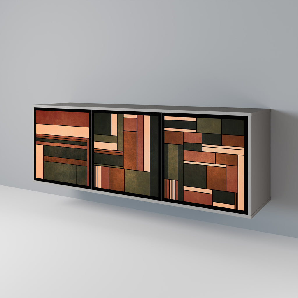 Buffet 3 portes FIGURES OF NATURE finition grise