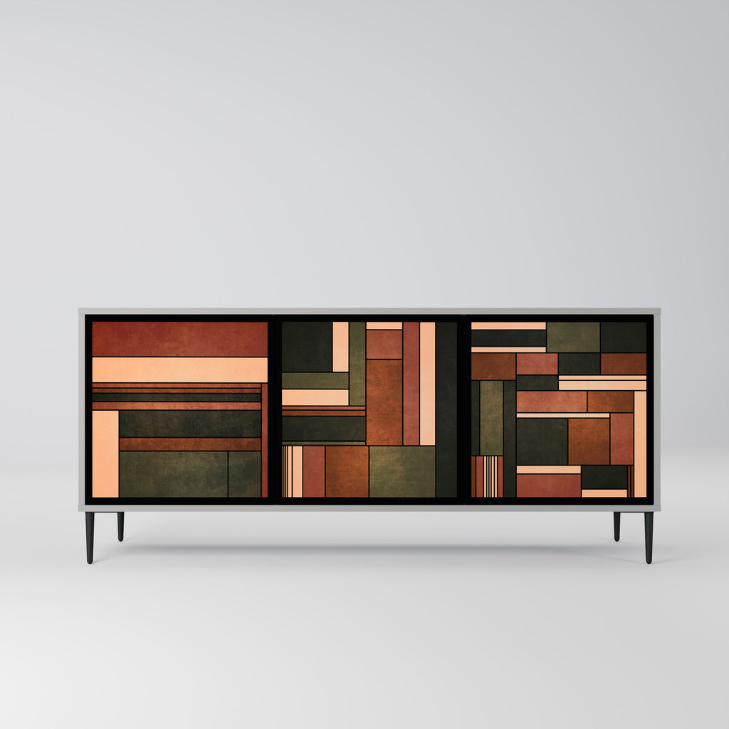 Buffet 3 portes FIGURES OF NATURE finition grise