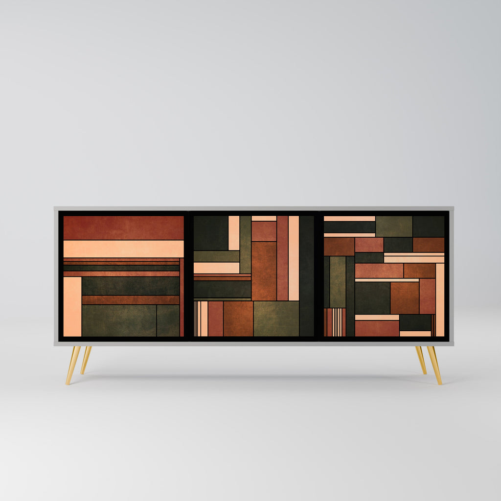 Buffet 3 portes FIGURES OF NATURE finition grise