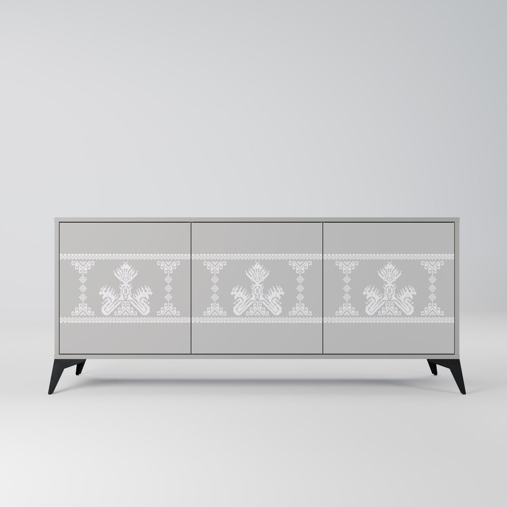 Buffet 3 portes THAI GRAY finition grise