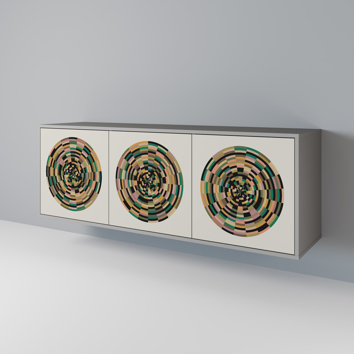 GREEN CIRCLES 3-Door Sideboard
