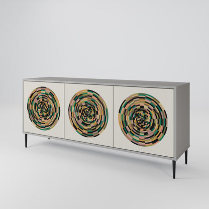 GREEN CIRCLES 3-Door Sideboard