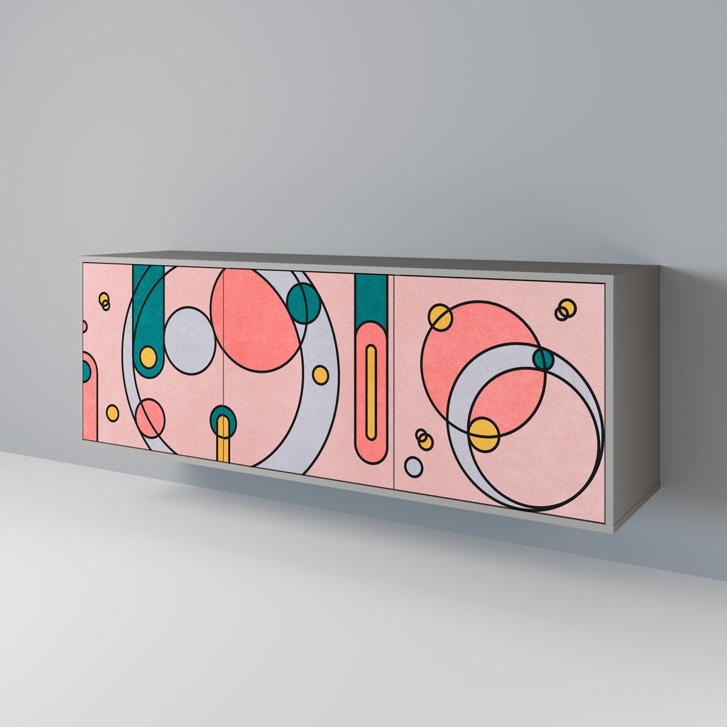 Buffet 3 portes GOSSAMER ECHOES finition grise