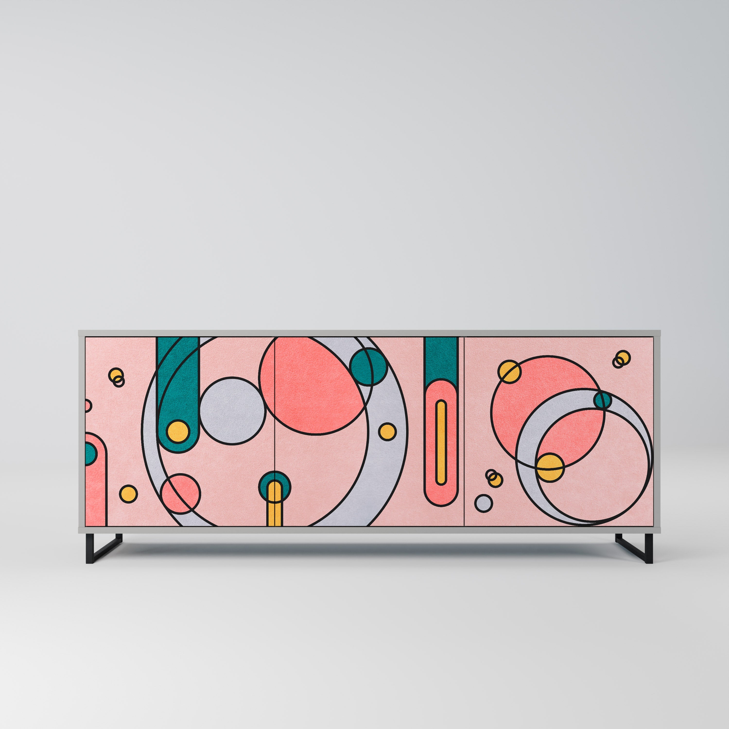 Buffet 3 portes GOSSAMER ECHOES finition grise