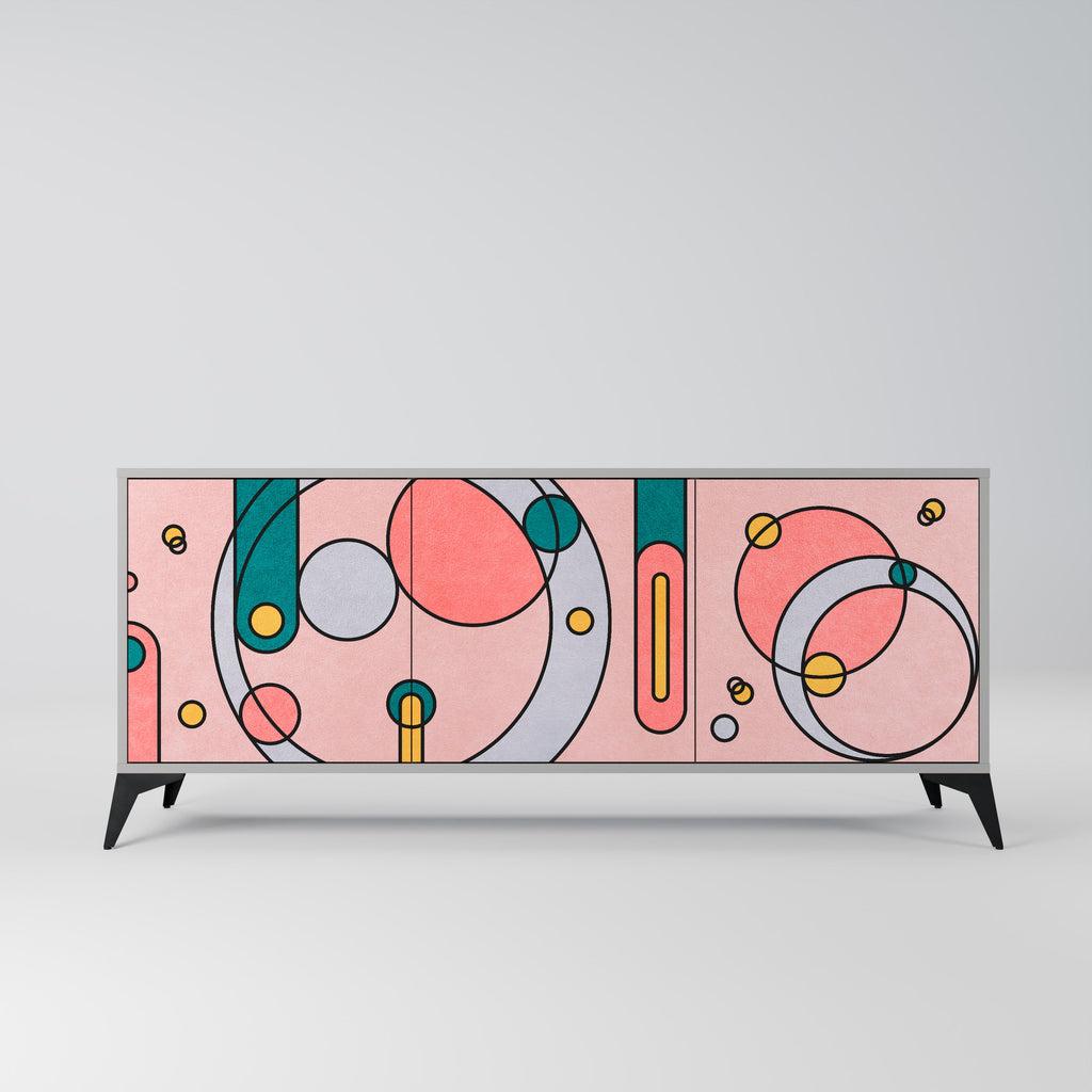 Buffet 3 portes GOSSAMER ECHOES finition grise