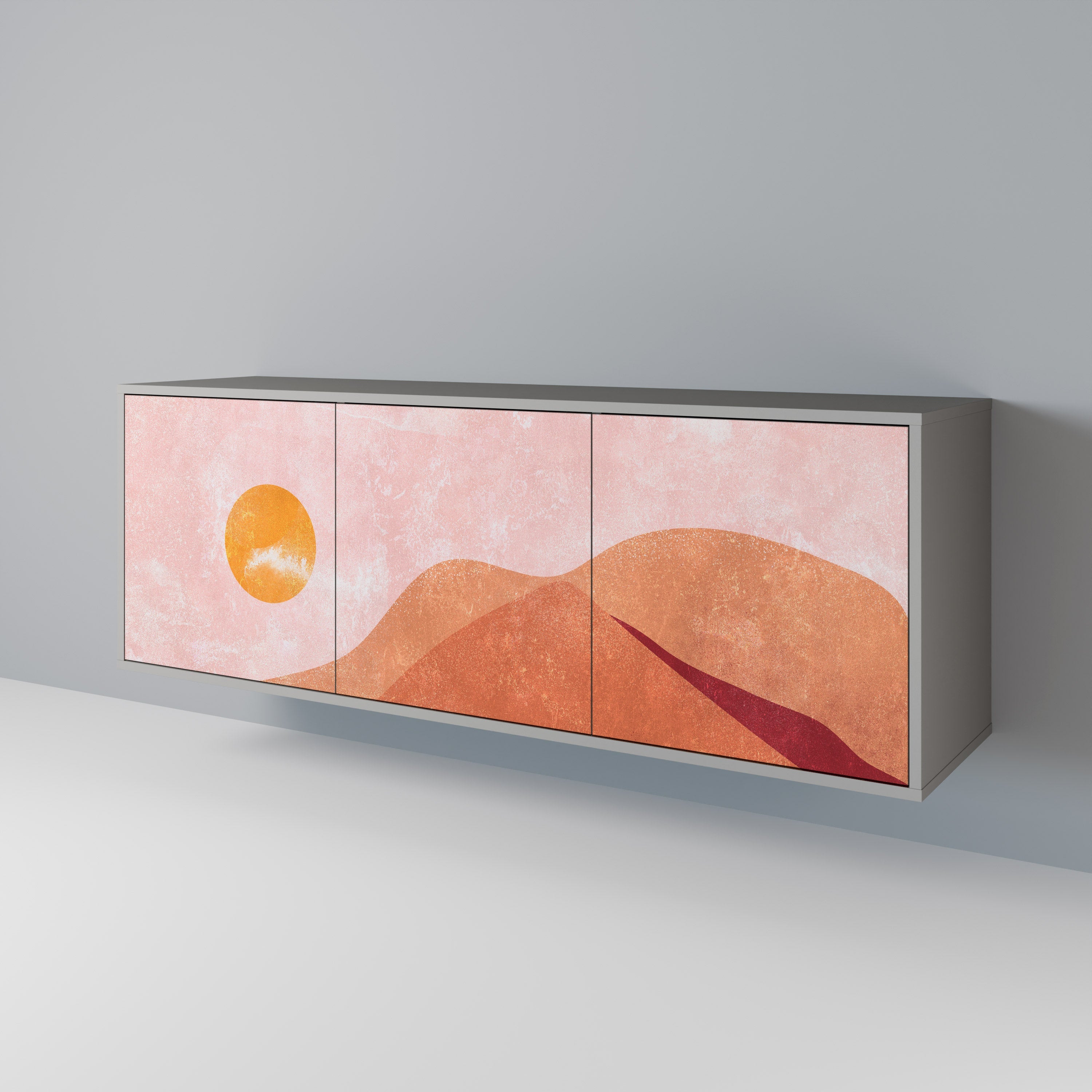 Buffet 3 portes LUMINOUS SUNLIGHT finition grise