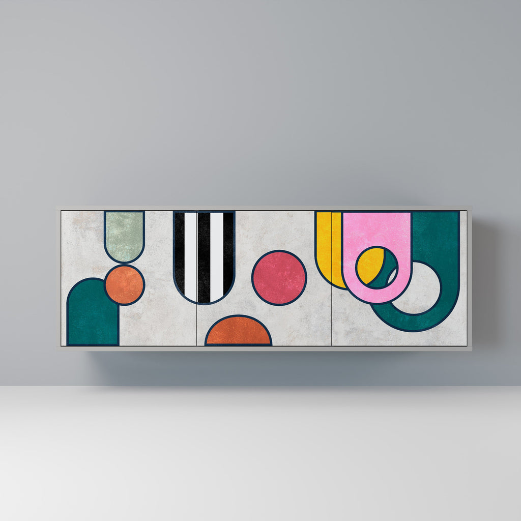 Buffet 3 portes COOL STORY finition grise