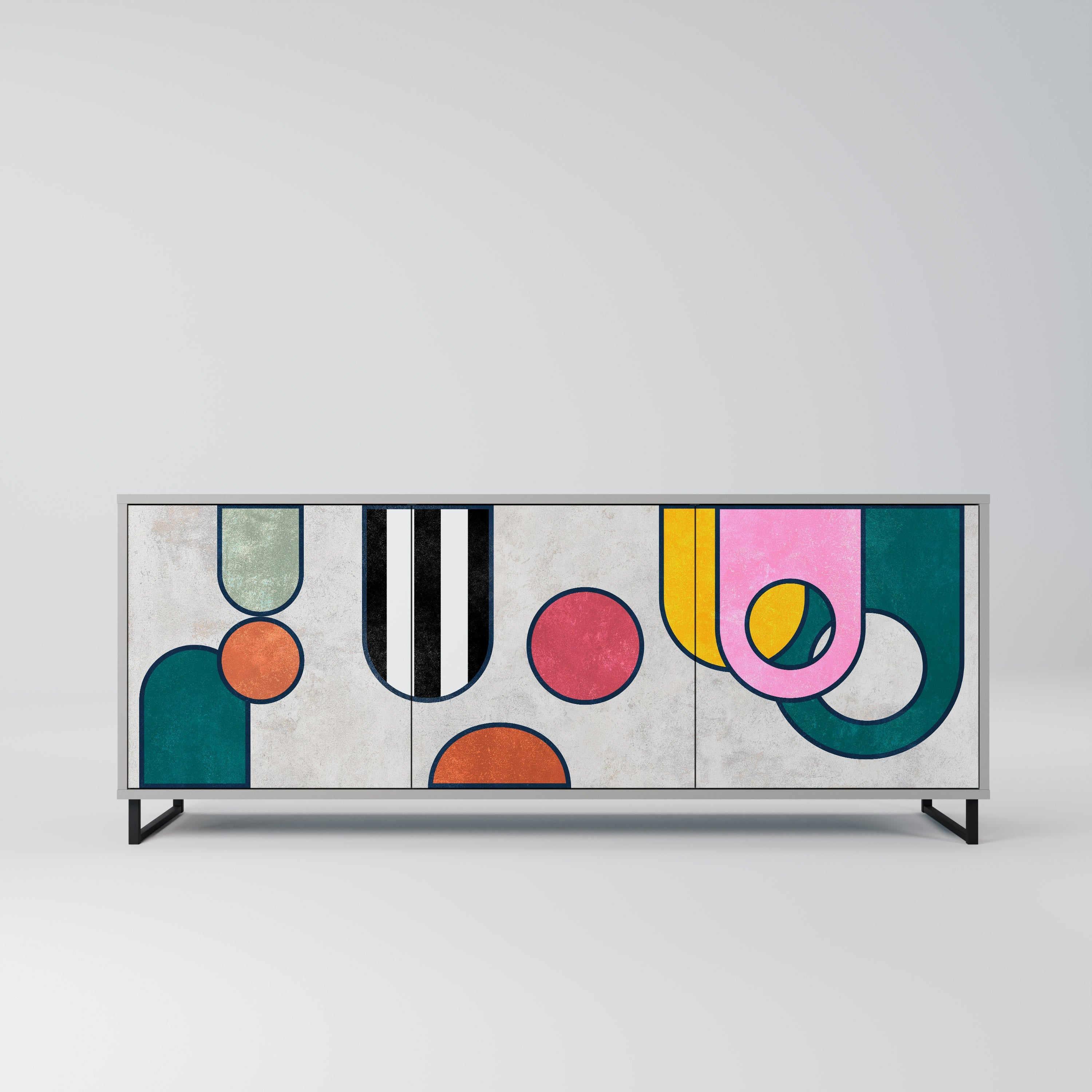 Buffet 3 portes COOL STORY finition grise