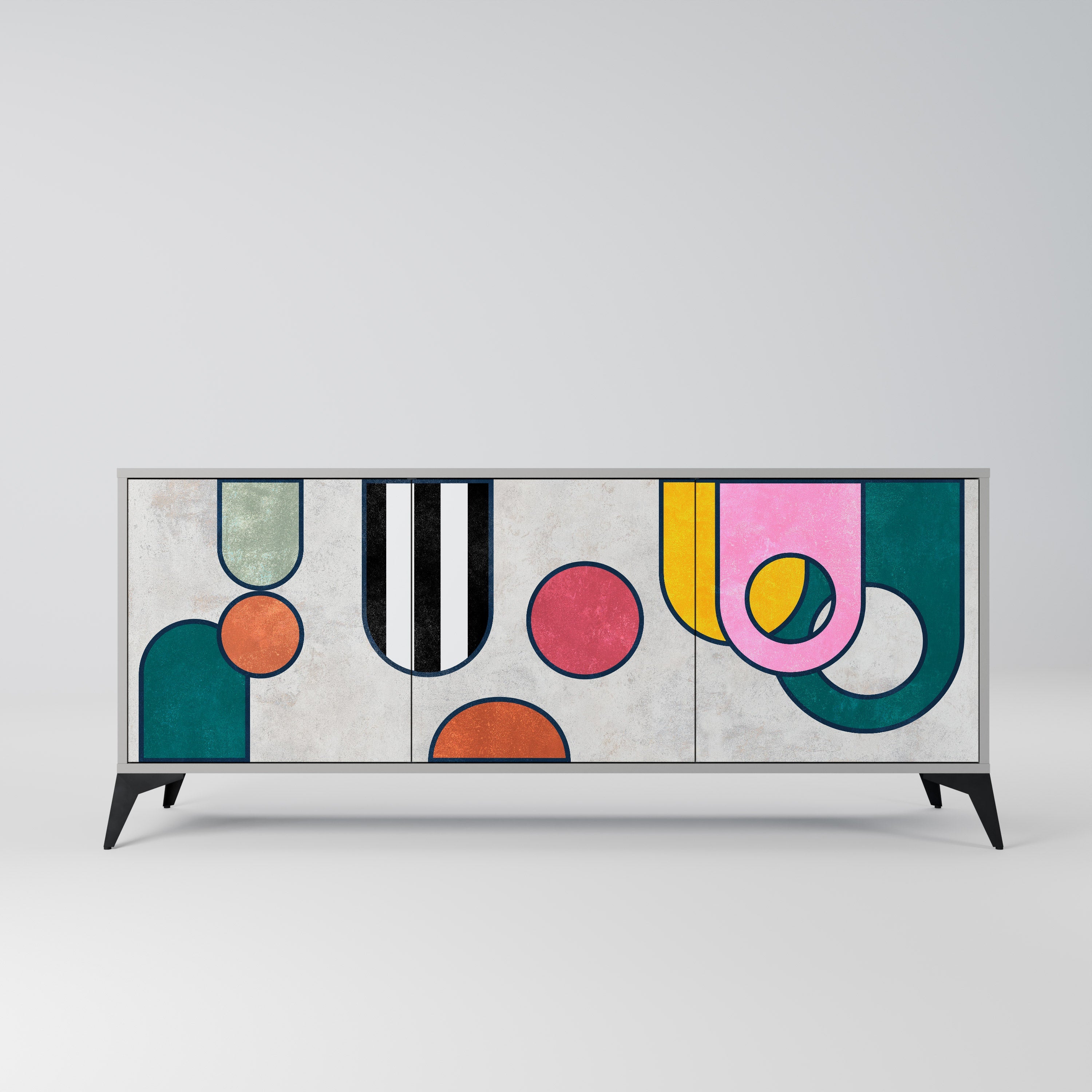 Buffet 3 portes COOL STORY finition grise