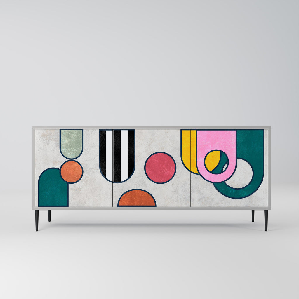 Buffet 3 portes COOL STORY finition grise