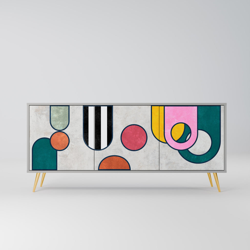 Buffet 3 portes COOL STORY finition grise