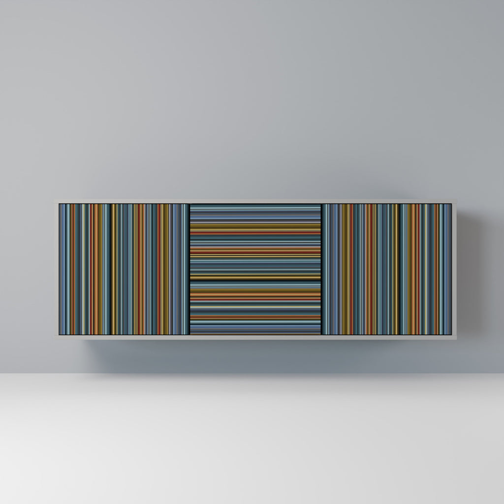 Buffet 3 portes LINEOUT SPECTRUM finition grise