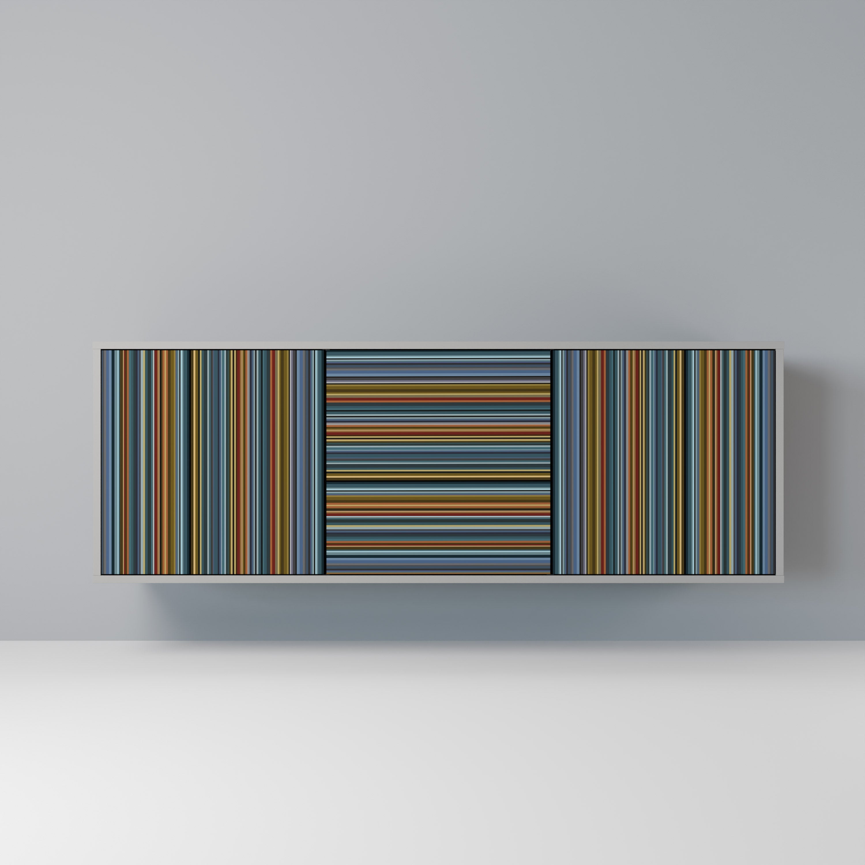 Buffet 3 portes LINEOUT SPECTRUM finition grise