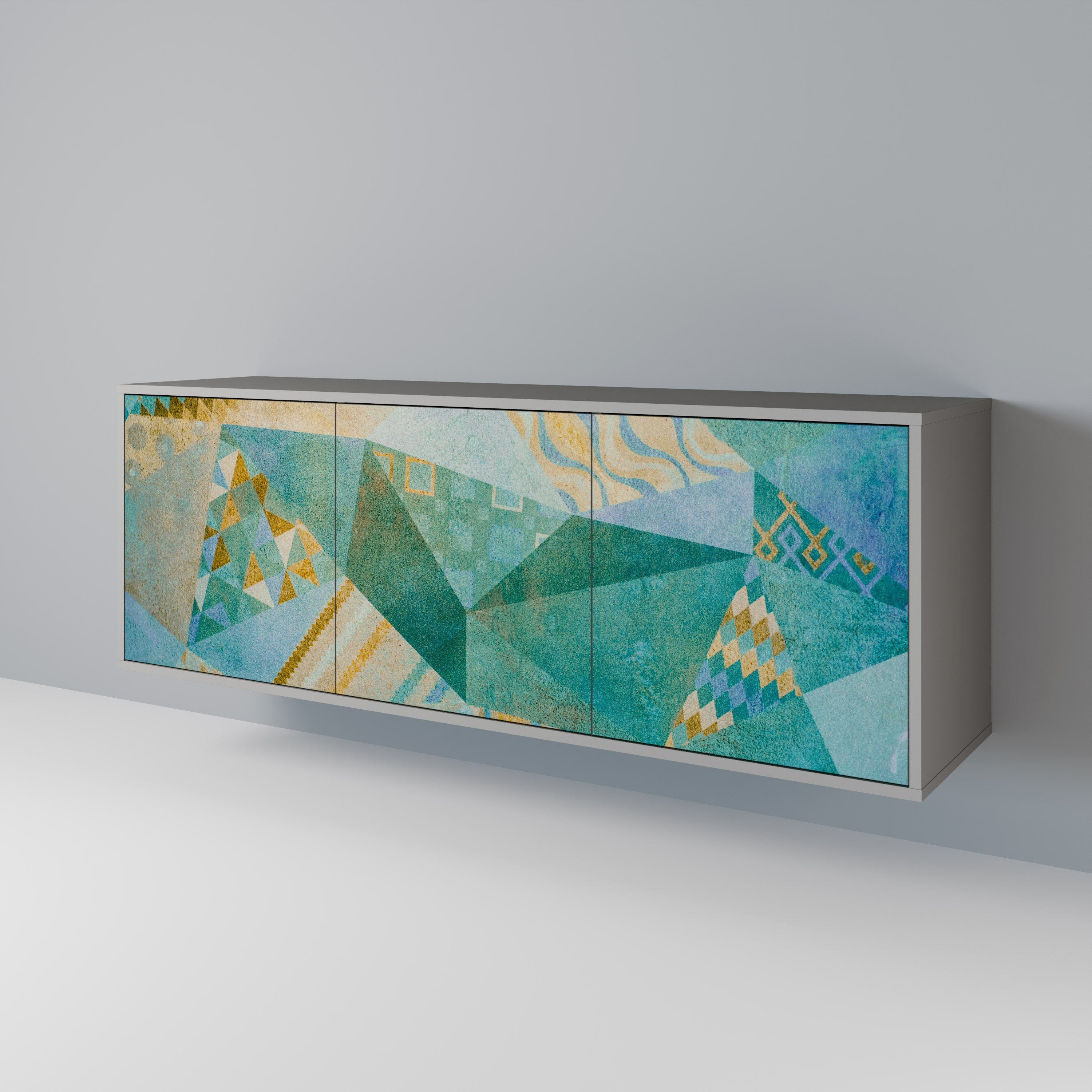 Buffet 3 portes SPECTRUM SPLENDOR finition grise