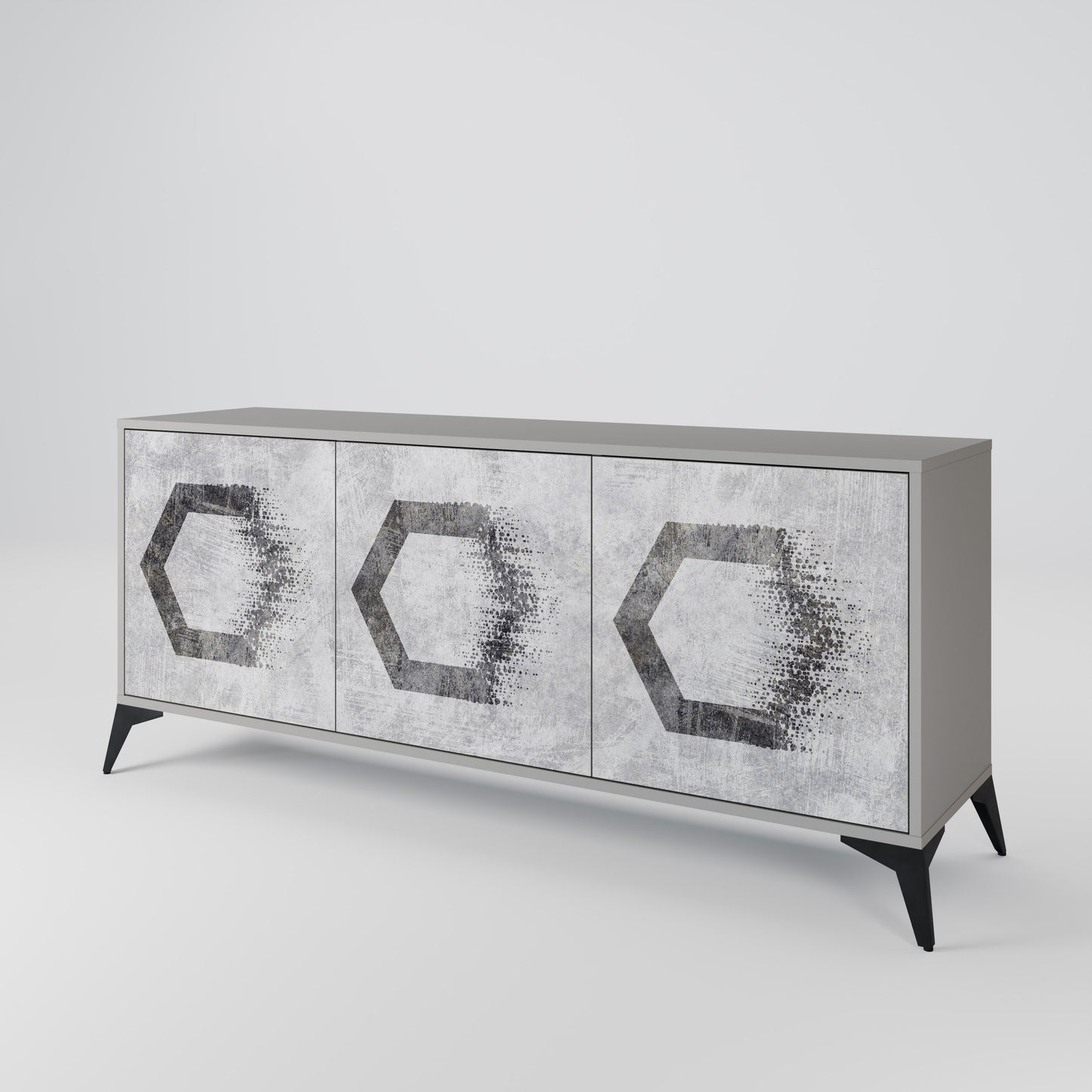 HEXAGONAL FIGURES 3-Door Sideboard