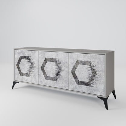 HEXAGONAL FIGURES 3-Door Sideboard