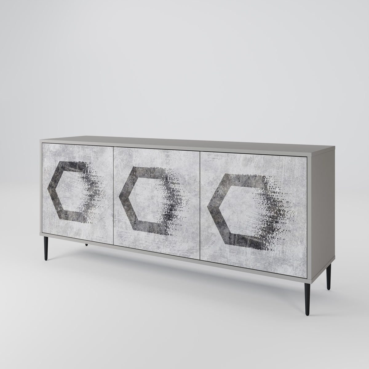 HEXAGONAL FIGURES 3-Door Sideboard
