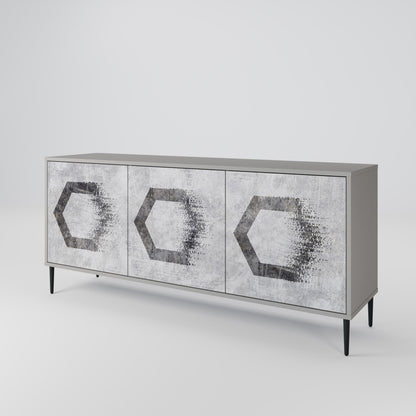 HEXAGONAL FIGURES 3-Door Sideboard