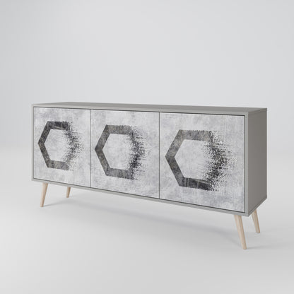 HEXAGONAL FIGURES 3-Door Sideboard