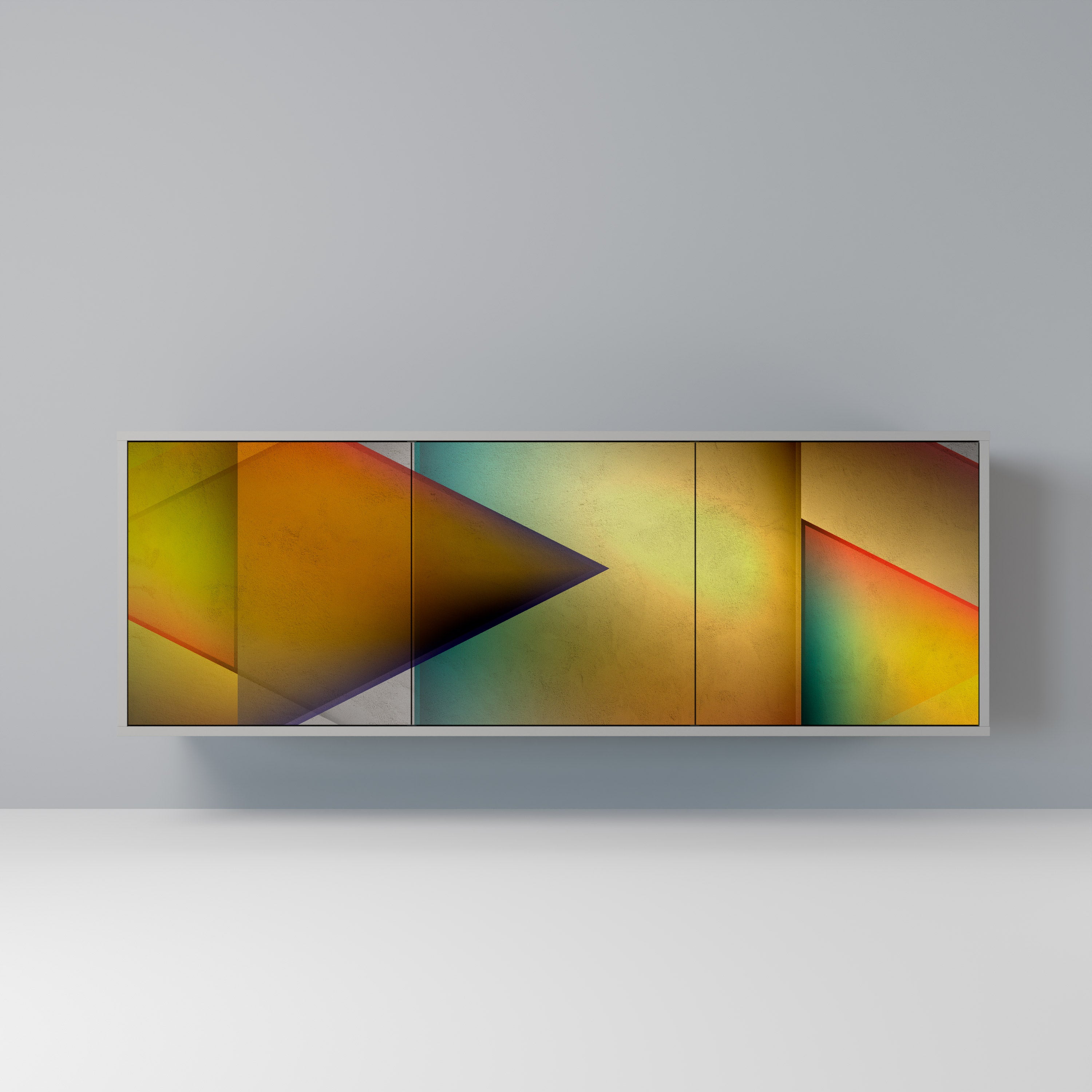 Buffet 3 portes PIERCING SHARPNESS finition grise