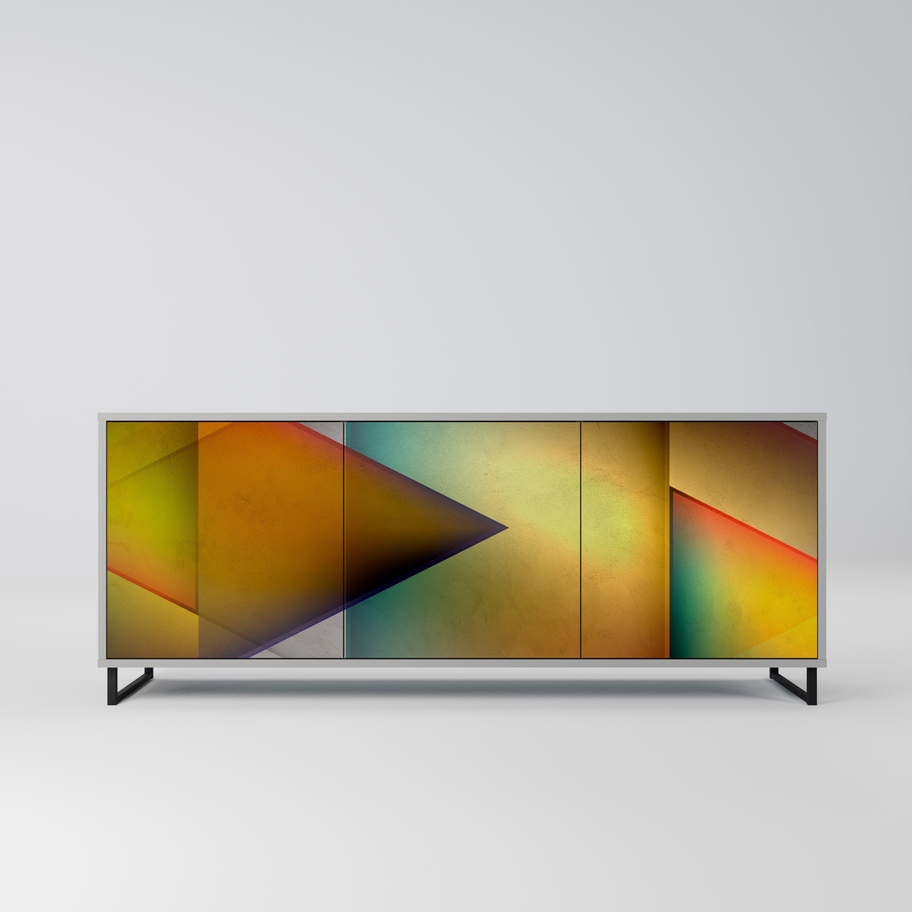 Buffet 3 portes PIERCING SHARPNESS finition grise