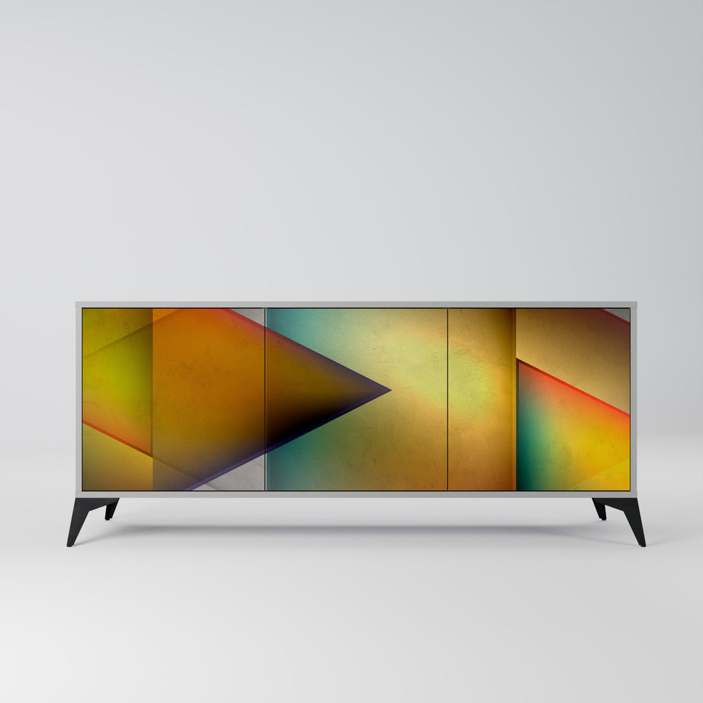 Buffet 3 portes PIERCING SHARPNESS finition grise