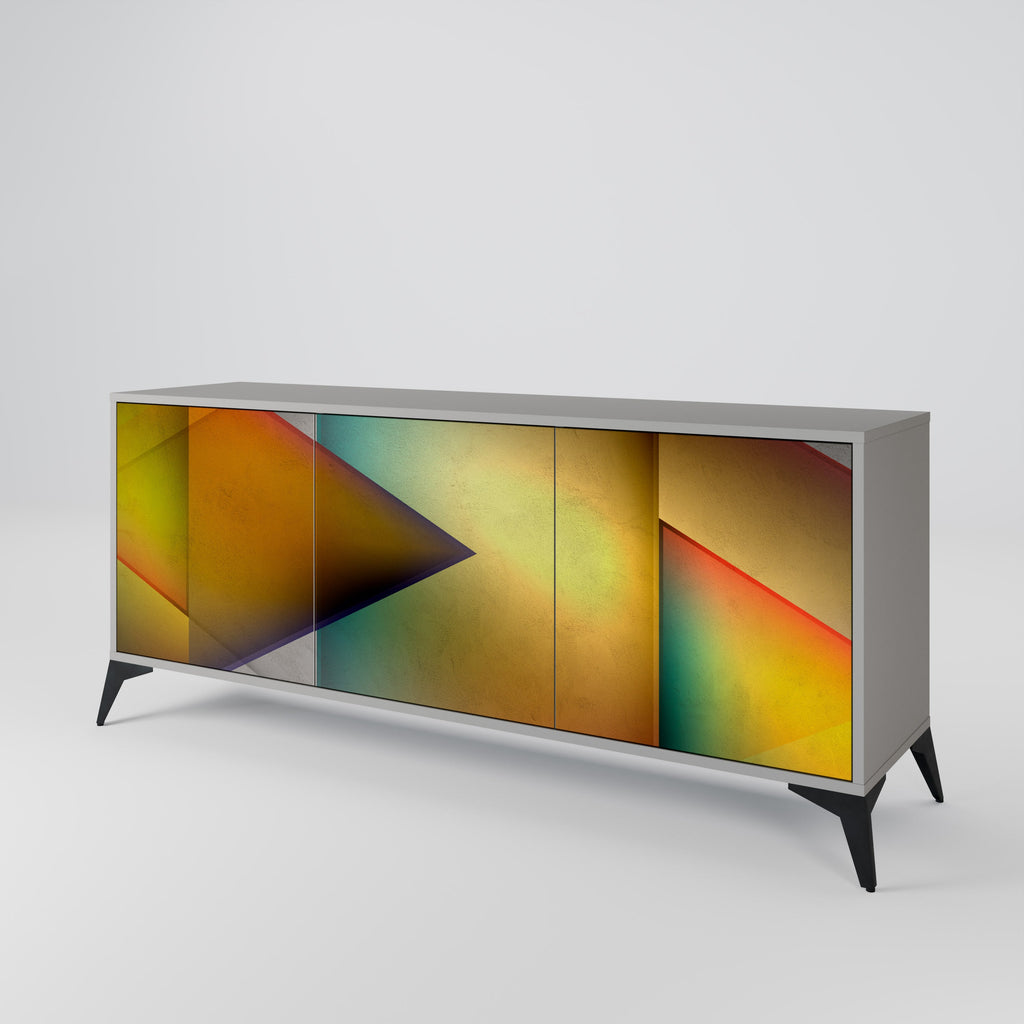 Buffet 3 portes PIERCING SHARPNESS finition grise