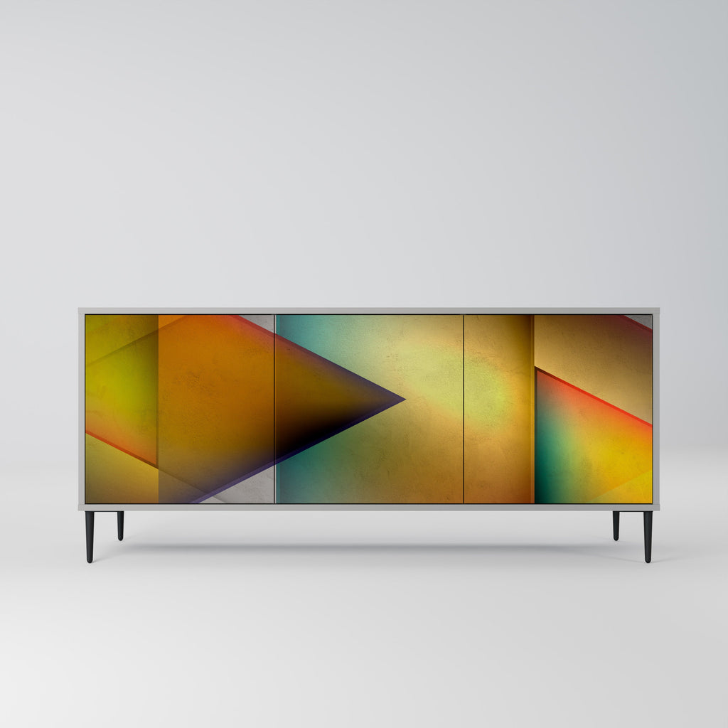 Buffet 3 portes PIERCING SHARPNESS finition grise