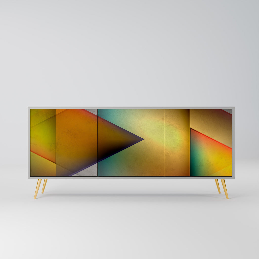 Buffet 3 portes PIERCING SHARPNESS finition grise