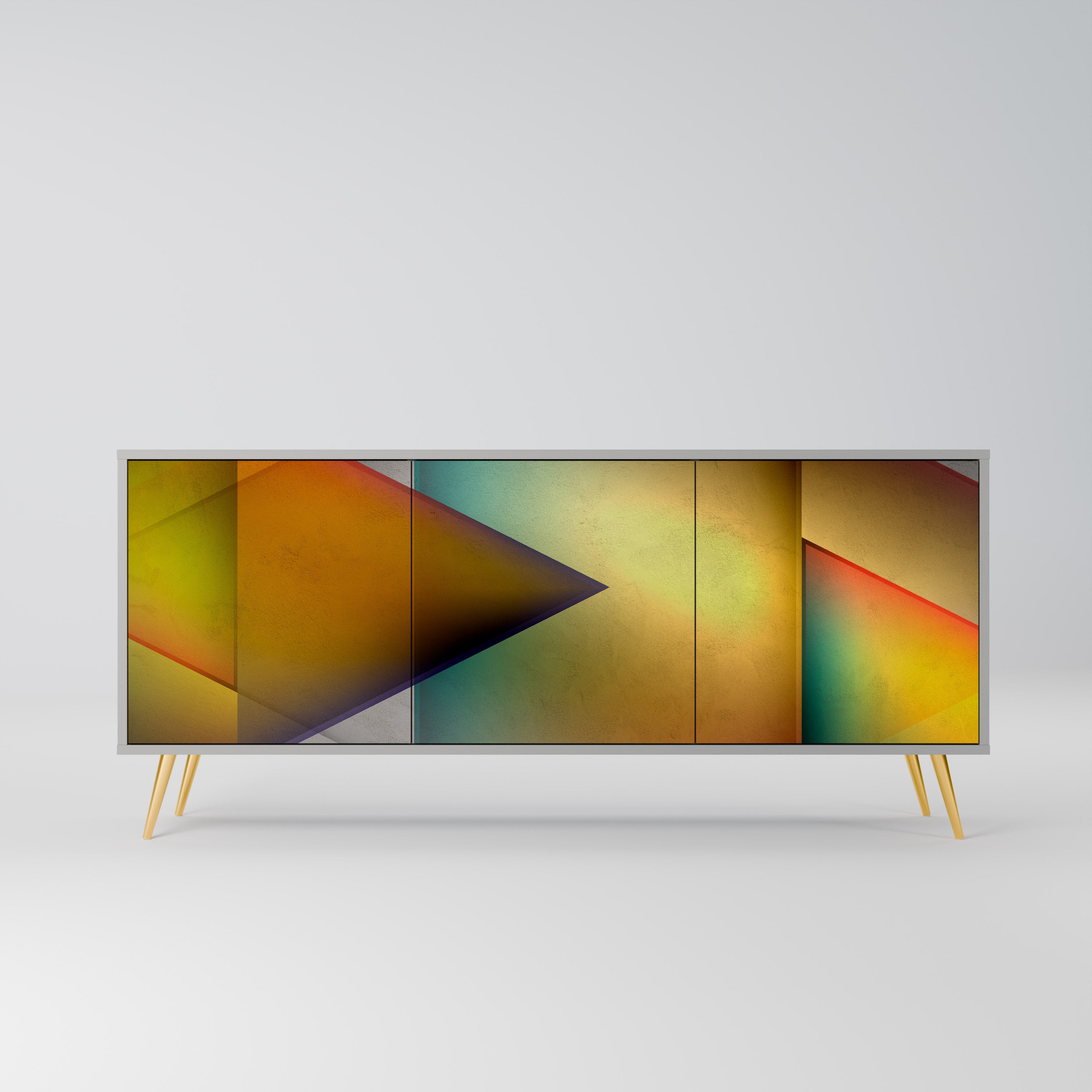 Buffet 3 portes PIERCING SHARPNESS finition grise