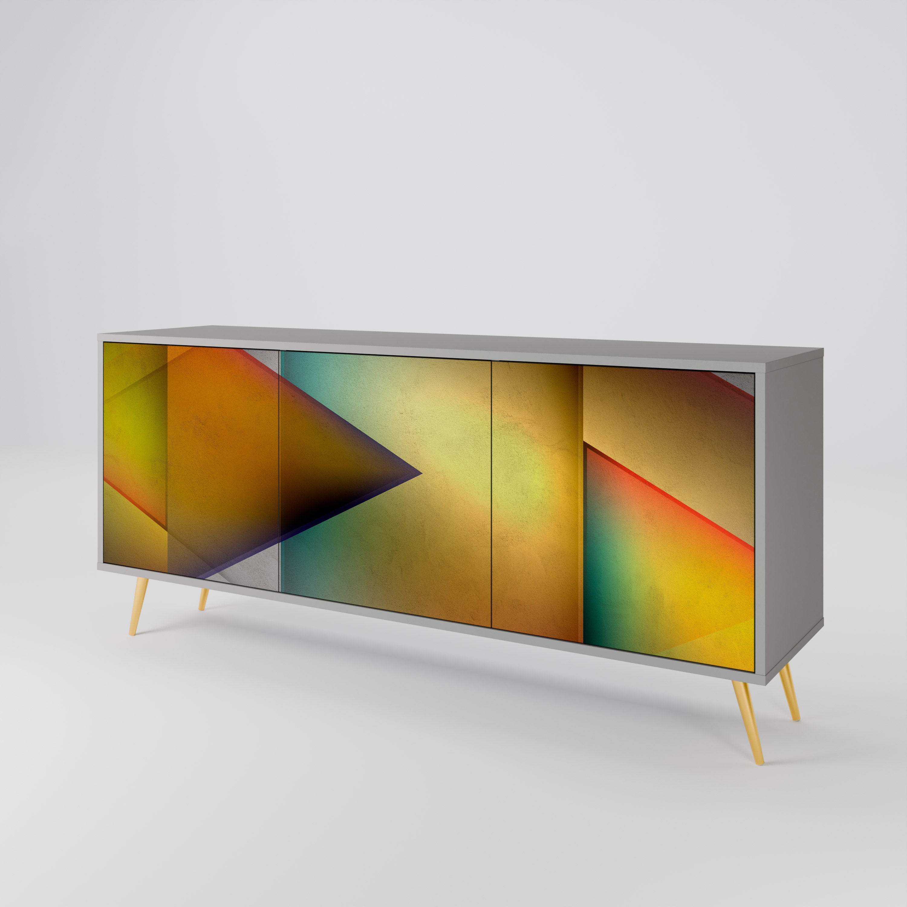 Buffet 3 portes PIERCING SHARPNESS finition grise