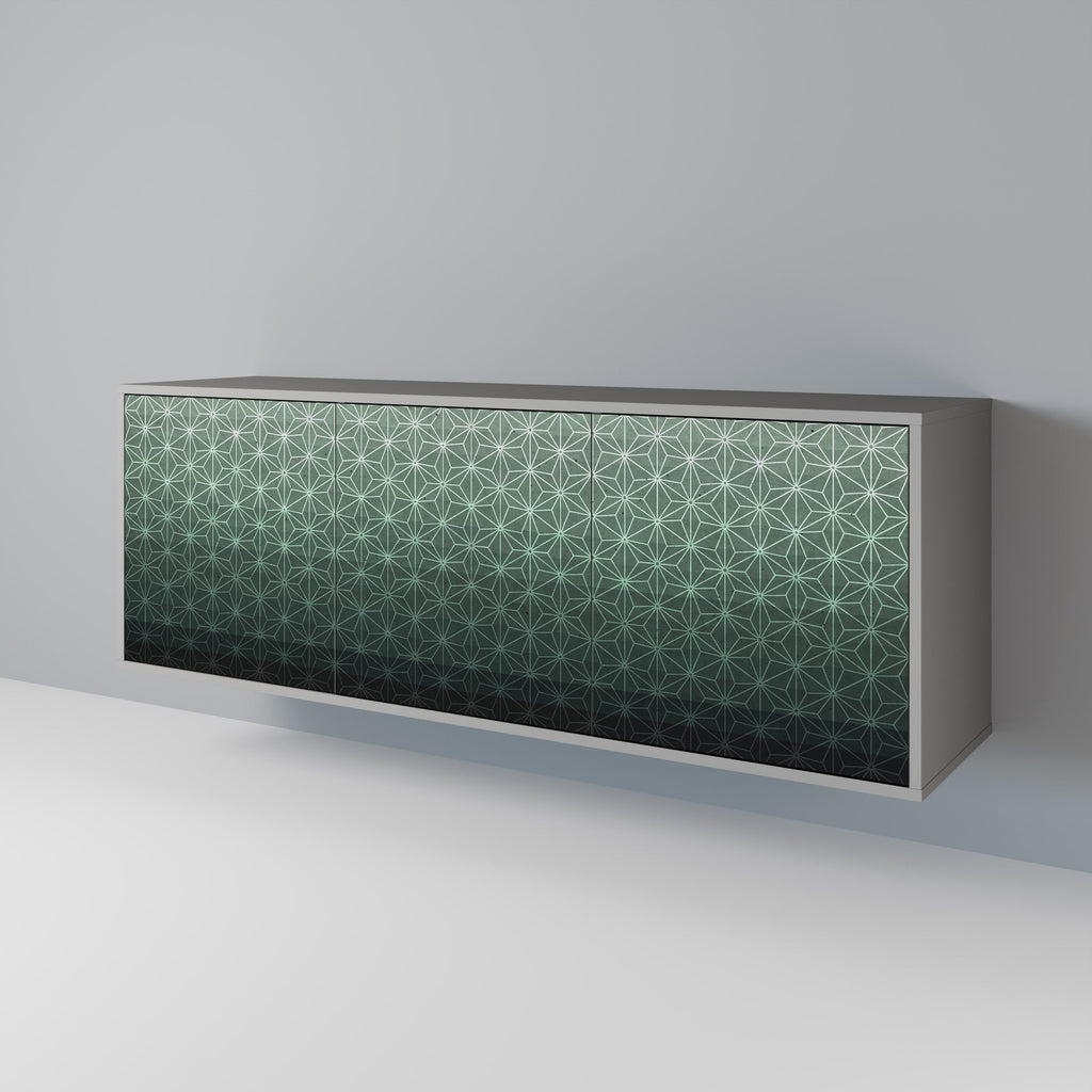 Buffet 3 portes ORNAMENTAL GLIMMER finition grise