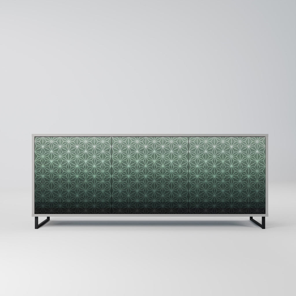 Buffet 3 portes ORNAMENTAL GLIMMER finition grise