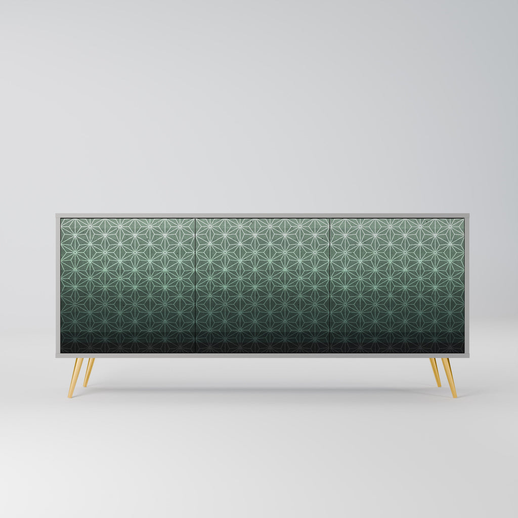 Buffet 3 portes ORNAMENTAL GLIMMER finition grise