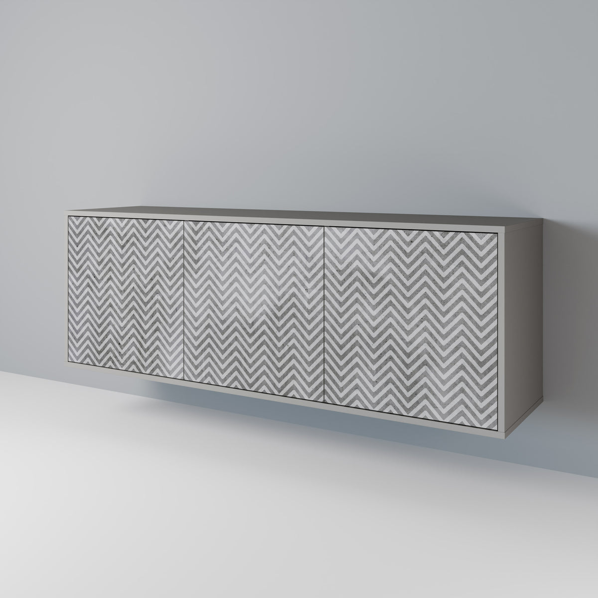 CONCRETE ZIG ZAG 3-Door Sideboard