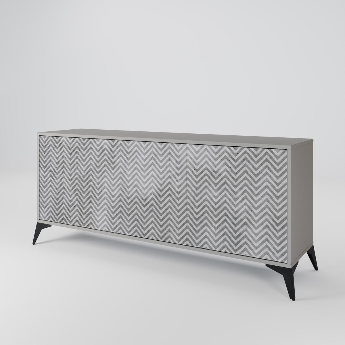 CONCRETE ZIG ZAG 3-Door Sideboard