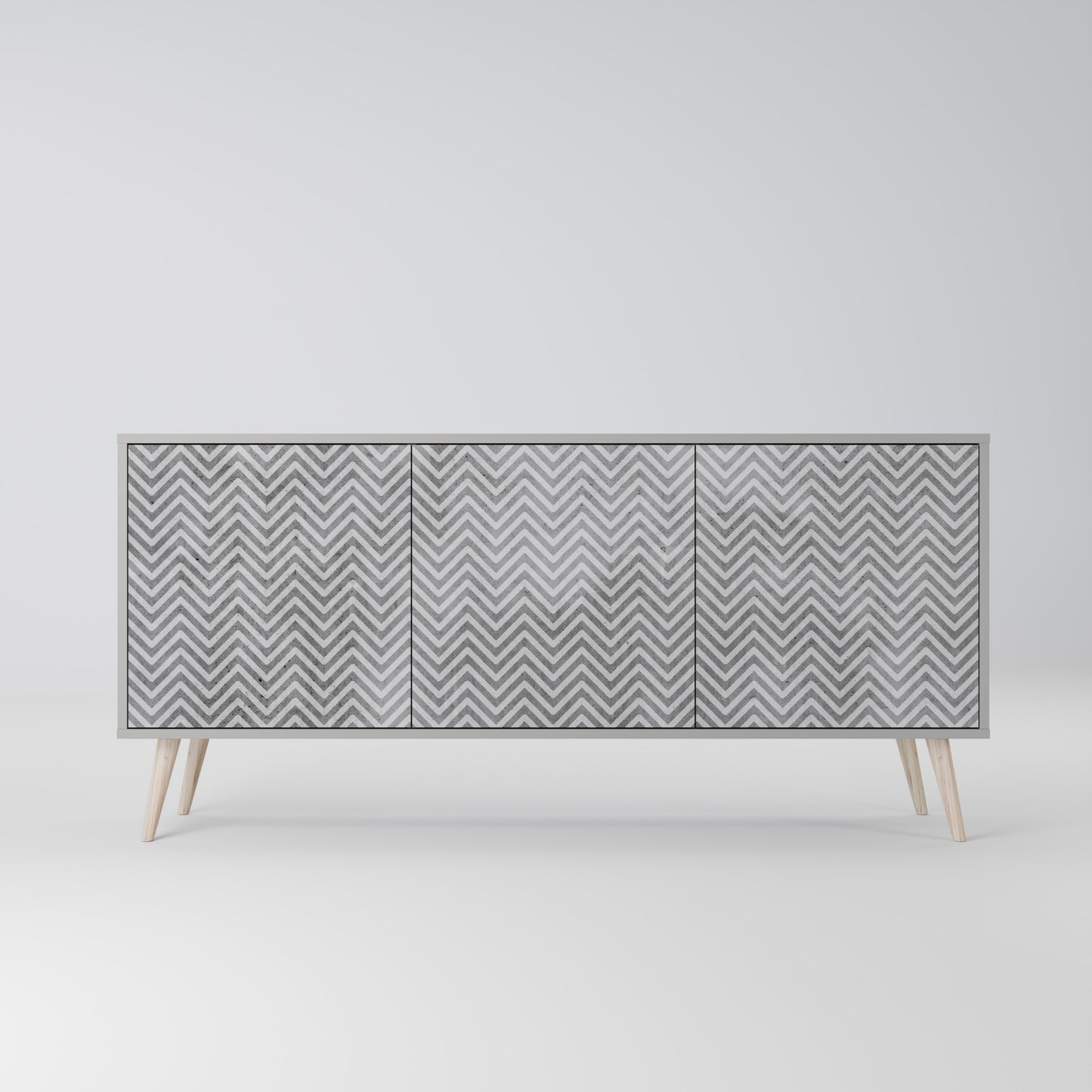 CONCRETE ZIG ZAG 3-Door Sideboard