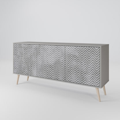 CONCRETE ZIG ZAG 3-Door Sideboard