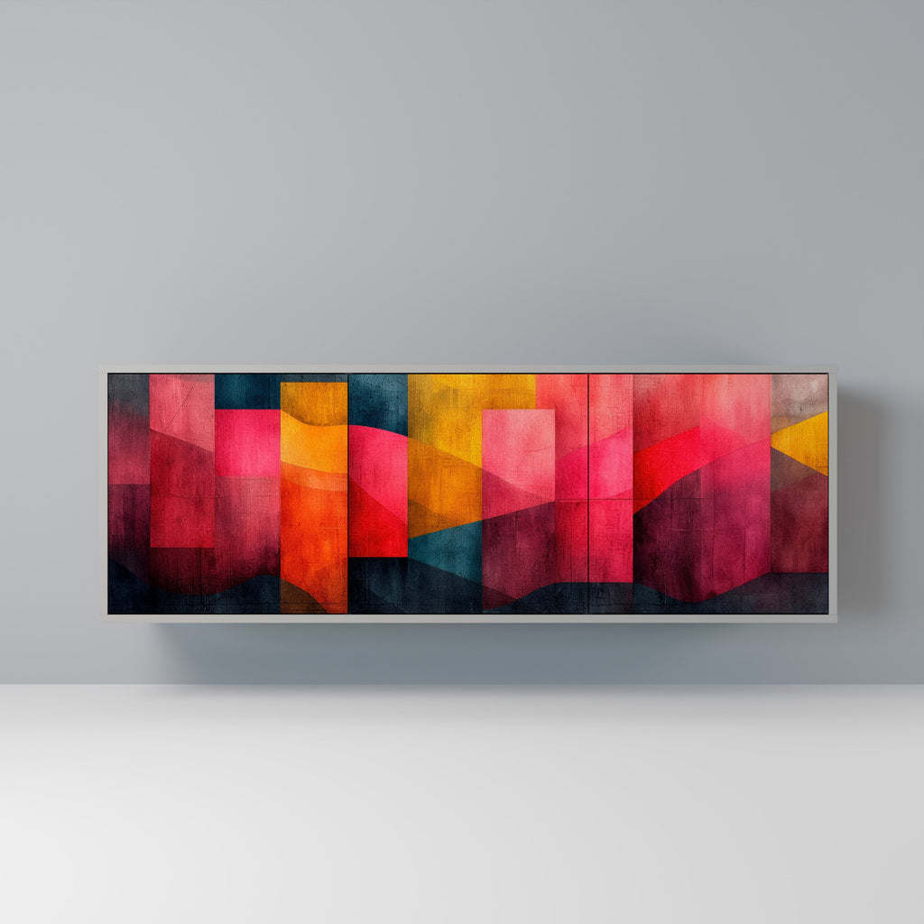 Buffet 3 portes COLORFUL SOUNDS en finition grise