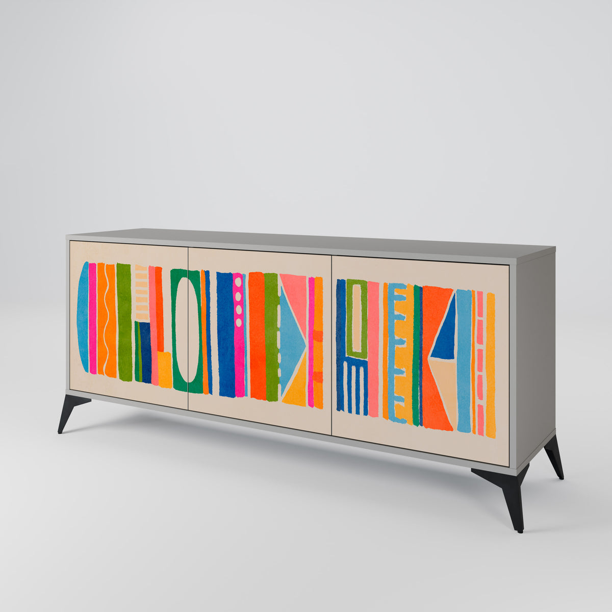 GEOMETRIC SHINE 3-Door Sideboard