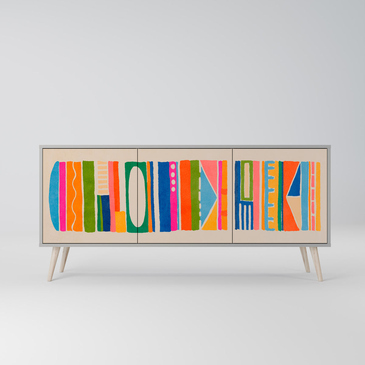GEOMETRIC SHINE 3-Door Sideboard