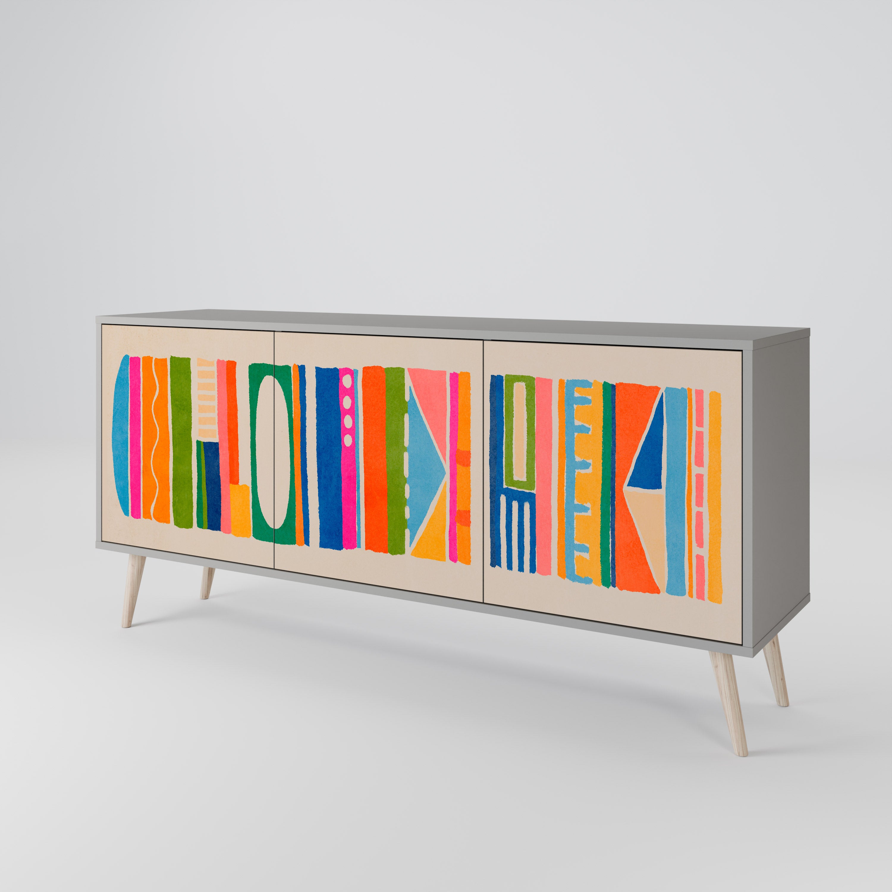GEOMETRIC SHINE 3-Door Sideboard