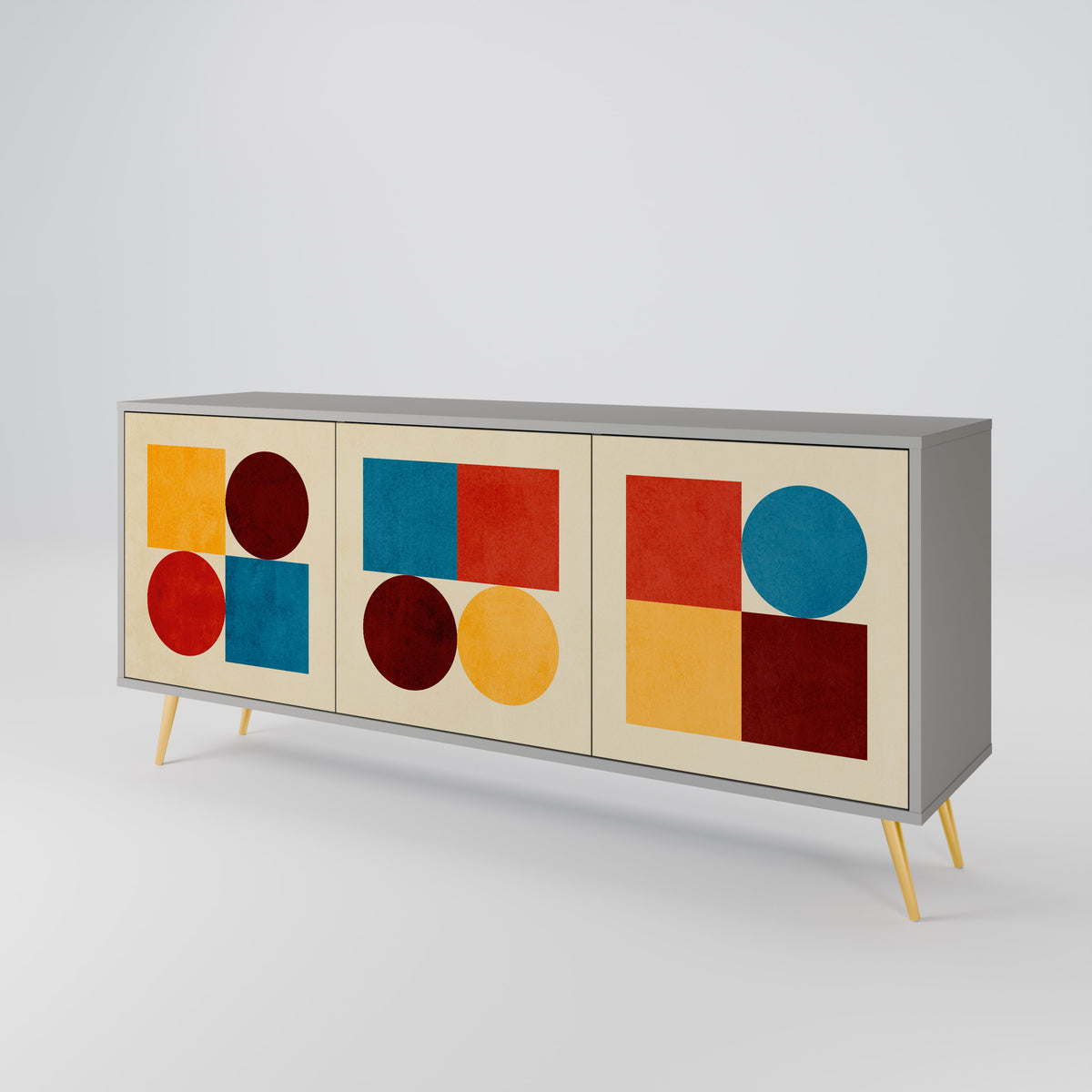 GEOMETRIC PUZZLE 3-Door Sideboard